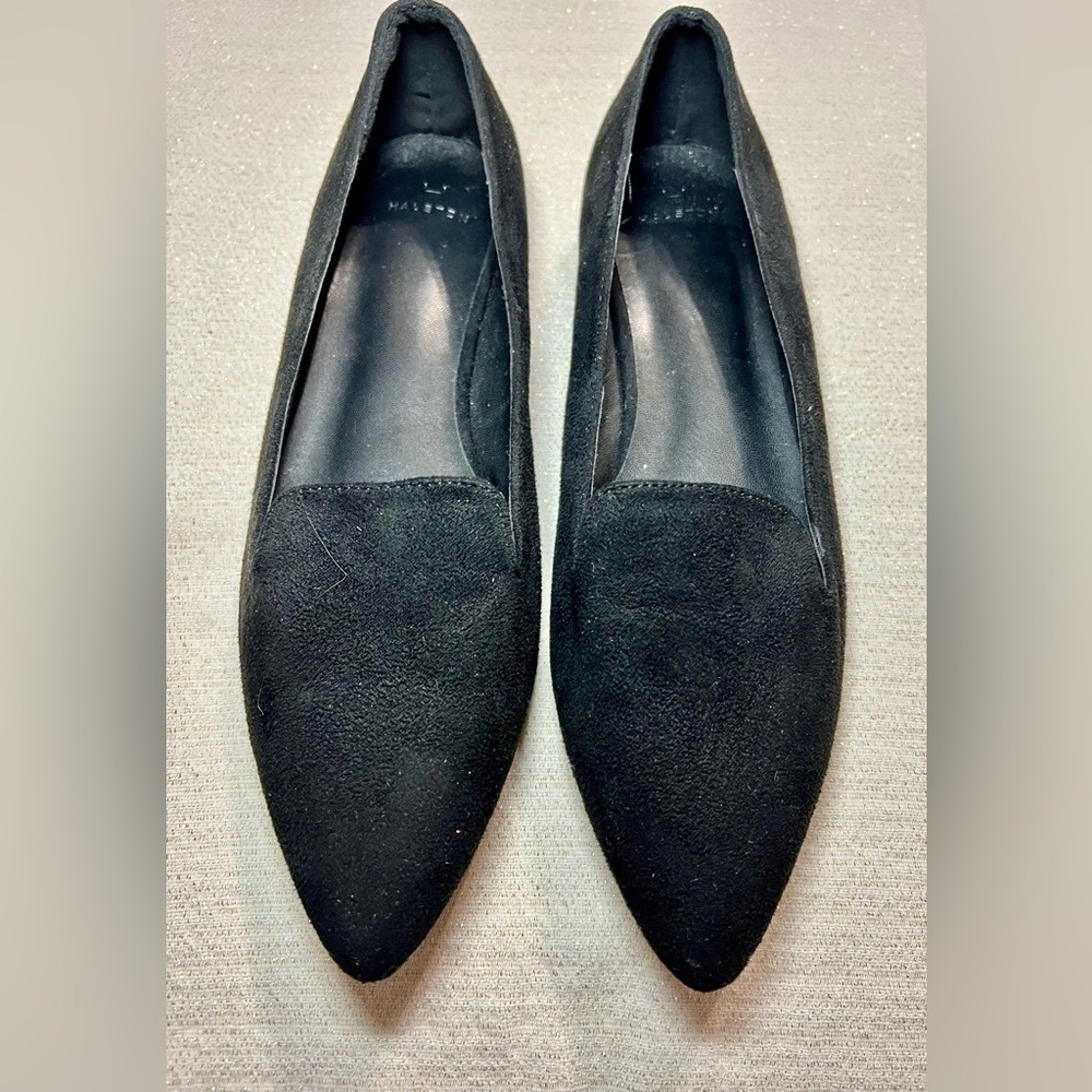 NEW Halston French Barcelona Heritage Black Suede Loafers Size 10